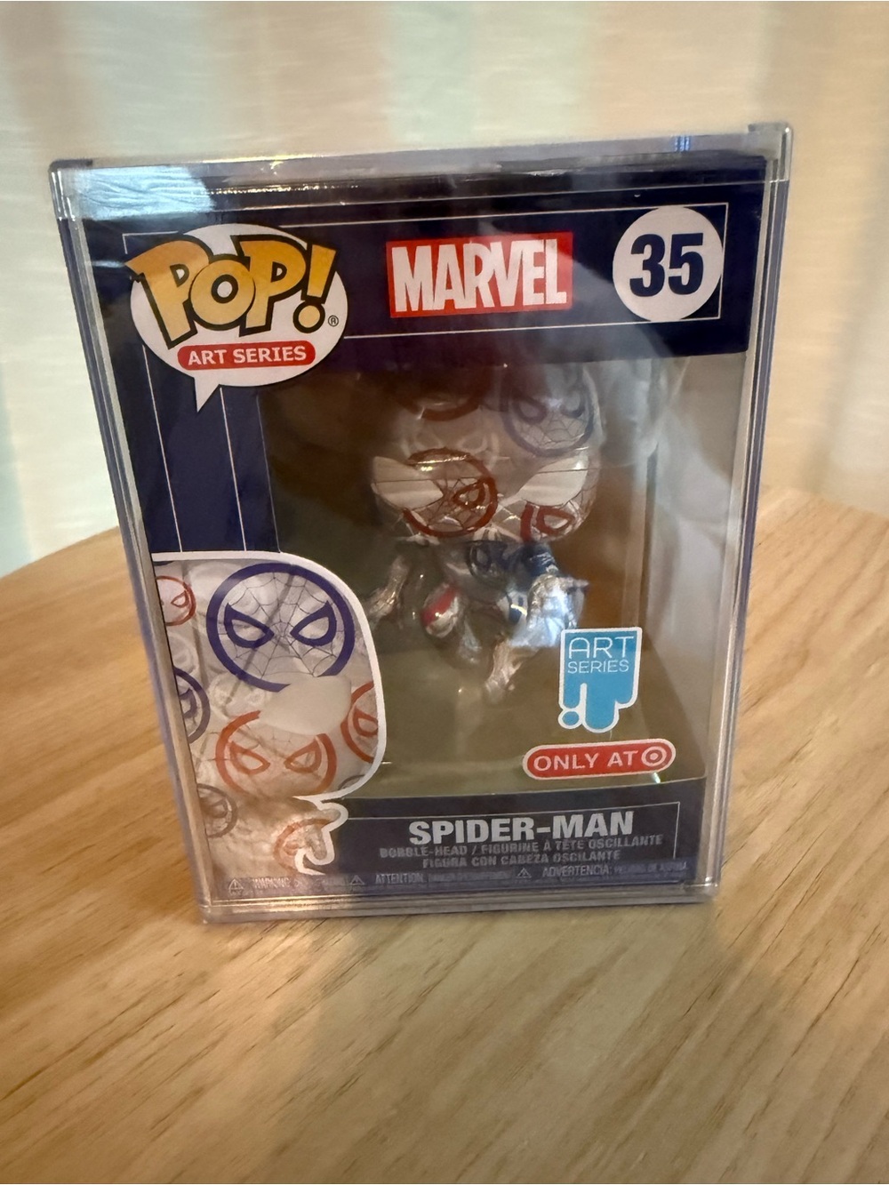 Funko Pop! Marvel Spider-Man Art Series #35 - Silver/Blue/Red